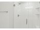 Contemporary bathroom shower featuring white subway tile, glass enclosure, and modern fixtures at 420 E 16Th St, Charlotte, NC 28206