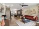Bright living room boasts modern decor, hardwood floors, and an open floor plan at 4520 Radler Ct, Charlotte, NC 28217