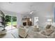 Relaxing living room with fireplace and sliding doors offering outdoor views at 4633 Cringle Ct, Charlotte, NC 28226