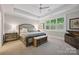 A large window highlights the main bedroom featuring a decorative headboard and ample space at 5118 Waldron Meadow Dr, Charlotte, NC 28226