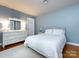Bedroom with a white bed, hardwood floors, a white dresser, and a neutral rug at 6941 Queensberry Dr, Charlotte, NC 28226