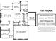 Floorplan layout of the home's first floor, showcasing the kitchen, living spaces, garage, and study at 7322 Vesper Dr, Huntersville, NC 28078