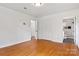 This bedroom boasts hardwood floors, closet, ensuite bathroom with marble tiles and natural light at 841 12Th Nw Ave, Hickory, NC 28601