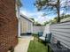 Cozy outdoor patio with seating area and landscaping, perfect for relaxing and entertaining at 9121 Kings Canyon Dr, Charlotte, NC 28210