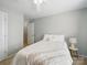 Cozy bedroom featuring soft carpet and white bedding, creating a restful atmosphere at 1061 Woodglen Ln, Matthews, NC 28104