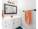 Bathroom with a white vanity and black hardware at 1115 Maremont Ct, Matthews, NC 28104