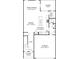 Layout of first floor featuring open kitchen, dining, Gathering room area and access to a covered patio and garage at 1213 Margo Mannor Dr, Fort Mill, SC 29708