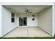 Covered patio with concrete flooring and ceiling fan, perfect for outdoor relaxation at 1213 Margo Mannor Dr, Fort Mill, SC 29708