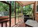 Screened-in back porch featuring a grill, outdoor seating and a view of the backyard at 1226 Tarrington Ave, Charlotte, NC 28205