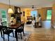 Spacious combined living and dining area offering wood flooring and neutral walls at 1228 Hidden Creek Cir, Hickory, NC 28602