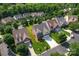 Aerial view of homes showcases well-manicured lawns and mature landscaping at 1280 Winged Foot Dr, Denver, NC 28037