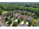 Neighborhood aerial shot showing mature trees, well manicured lawns, and mature trees at 1280 Winged Foot Dr, Denver, NC 28037