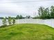 Well-maintained backyard featuring lush green grass and a white vinyl fence for privacy at 13022 Hill Pine Rd, Midland, NC 28107