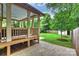 Spacious backyard with well-maintained lawn and inviting porch at 1315 Charles Ave, Charlotte, NC 28205