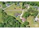 Beautiful aerial view of the property nestled among mature trees at 136 Barringer Dr, Statesville, NC 28625