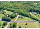 Aerial view of home on large lot outlined in blue at 136 Barringer Dr, Statesville, NC 28625