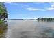 Tranquil lake view with a clear blue sky, capturing the essence of waterfront serenity at 145 Hunters Pointe Ln, Mooresville, NC 28117