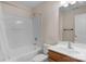 A full bathroom with a shower, toilet, and vanity at 1907 Sandal Brook Rd, Fort Mill, SC 29707