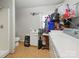 Combined laundry room and bathroom with washer/dryer, shower stall, and sink at 211 S Rowan Ave, Spencer, NC 28159