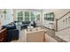 Inviting living room with a comfortable blue sectional sofa, large windows, and natural light at 3722 Ellington St, Charlotte, NC 28211