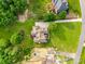 Aerial view of a home, showcasing its well-manicured lawn and garden, driveway, and surrounding landscape at 5164 Mill Race Ln, Lancaster, SC 29720