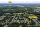 Community aerial view showcasing proximity to Uptown Charlotte at 5741 Bentgrass Run Dr, Charlotte, NC 28269