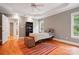 Bedroom with tray ceilings and ceiling fan at 7725 Whitmire Ln, Mint Hill, NC 28227