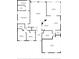 Detailed floor plan showcasing the layout of the primary bedroom, kitchen, living room, and garage at 7725 Whitmire Ln, Mint Hill, NC 28227