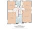 Upstairs floor plan showing the layout of bedrooms, bathrooms and closets in the home at 8218 Houston Ridge Rd, Charlotte, NC 28277