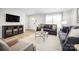 Inviting living space with a comfortable sofa, stylish decor, and wood floors at 10124 Florentine Way, Charlotte, NC 28214