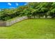 The backyard features a large grassy area and a wooden privacy fence at 1023 Valley Ridge Rd, Charlotte, NC 28214