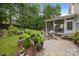 Backyard boasting a lush garden, patio, and an outdoor seating area at 10703 Back Ridge Rd, Charlotte, NC 28277