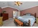 Bedroom showcasing vaulted ceiling, neutral carpet, access to ensuite bathroom at 10703 Back Ridge Rd, Charlotte, NC 28277