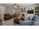 Cozy living room with a fireplace, media center and comfortable seating for Gathering and guests at 10703 Back Ridge Rd, Charlotte, NC 28277