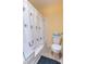 Tiled bathroom featuring a bathtub and toilet with a decorative shower curtain at 119 Wade Dr, Kings Mountain, NC 28086