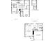 Floor plan showcasing the layout of the upper and main levels of the house at 12109 Beaux Art Ln, Charlotte, NC 28214