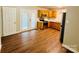 Modern kitchen with stainless steel appliances, ample counter space, and stylish flooring at 1583 Green Circle Dr, Gastonia, NC 28054