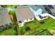 Lush backyard features a patio, green grass, and well-maintained landscaping at 16213 Kelby Cv, Charlotte, NC 28278