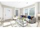 Bright living room with large windows, modern gray couch and stylish decor at 210 E 5Th Ave, Gastonia, NC 28054