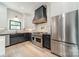 This kitchen boasts stainless steel appliances, a black sink, and stylish cabinetry for a sleek, modern look at 2412 Kingsbury Dr, Charlotte, NC 28205