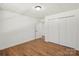 Bedroom with wood-look flooring and closet at 3090 Goblet Rd, Richburg, SC 29729