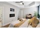 Spacious main bedroom offering an attached bath, modern fireplace, and sitting area at 4121 Cedar Point Ave # 28, Stallings, NC 28104