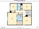 Second floor plan featuring three bedrooms, two bathrooms, laundry, and hall at 515 Benford Ln, Stanley, NC 28164