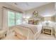 Cozy bedroom features soft, neutral tones, a comfortable bed, and bright natural light through the large windows at 525 Queens Rd, Charlotte, NC 28207