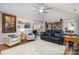 Spacious living room with dark hardwood floors, natural light, and stylish decor for modern living at 5927 Leawood Run Ct, Charlotte, NC 28269
