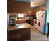 Cozy kitchen with a butcher block island, stainless steel appliances, and painted blue walls at 600 Colby Cir, Salisbury, NC 28147