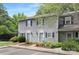 Charming gray two-story condo with a landscaped front yard and beautiful curb appeal at 6101 Heath Ridge Ct, Charlotte, NC 28210