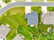 Drone shot highlighting the house, landscaping, deck, and the neighborhood surroundings at 7026 Wyngate Pl, Lancaster, SC 29720