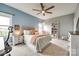 Comfortable bedroom with a ceiling fan, soft colors, and plenty of natural light at 7026 Wyngate Pl, Lancaster, SC 29720