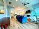 Bright and open living room featuring modern decor, fireplace, and hardwood flooring at 125 Todd Nw Dr, Concord, NC 28025